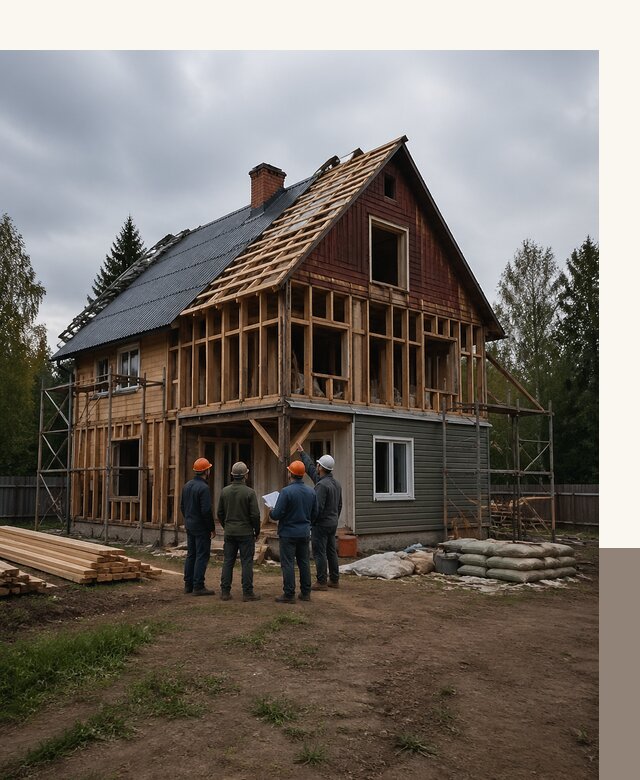 Реконструкция дачного дома в Чайковском под ключ с проектом